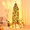 PVC Hinged Pre-lit Artificial Fir Pencil Christmas Tree with 150 Warm White